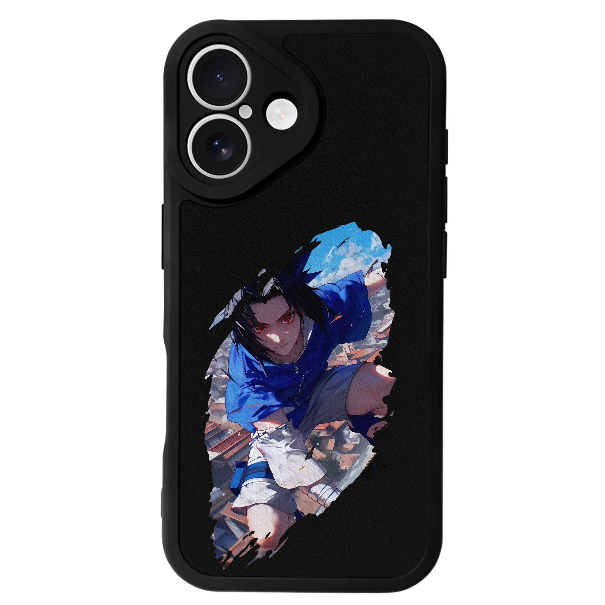 ナルト グッズ うちは サスケ - IPhone 16シリーズ対応 ・ シリコンスマホケース ・ レザー調 ・ 高精度フィット ・ 耐衝撃 ・ ワイヤレス充電対応 ・ 精密カット